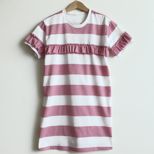 pink stripe T-dress 품절