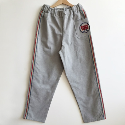 one pocket pants gray