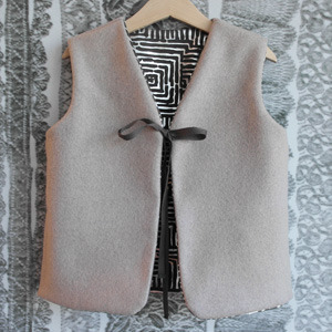 reversible wool vest
